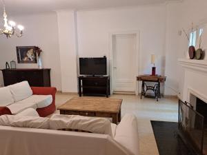 a living room with a couch and a tv at Casco El Trapiche in Godoy Cruz
