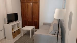 TV a/nebo společenská místnost v ubytování Piso Areal con vistas al mar