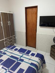 En eller flere senge i et værelse på Apartamento Grand Maracanaú - Premium