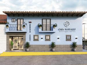 a rendering of the front of a blue building at Casa Nawalli Puerto Vallarta Boutique Hotel - Adults Only in Puerto Vallarta