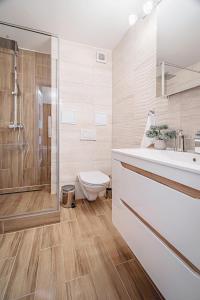 A bathroom at Studio Apartment at outskirt of High Tatras