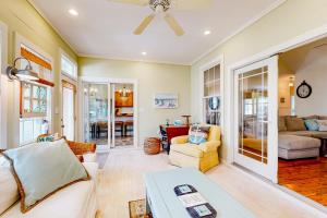 a living room with a couch and a table at 12 Doolin Ln in Rehoboth Beach