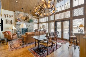 a dining room with a table and chairs at Serenity in the Valley in Jackson