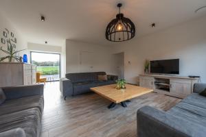 TV a/nebo společenská místnost v ubytování NEW - De sheeper - 10Personen - 5slaapkamers - Sauna - Jacuzzi