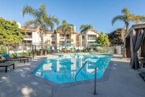 a swimming pool at a resort with palm trees at La Jolla 1br w gym wd pool nr bars shops SAN-44 in San Diego