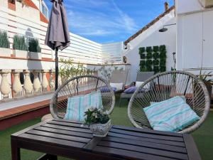Balkón nebo terasa v ubytování Fantastic Penthouse Malaga Center