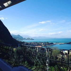 a view of the ocean from the balcony of a house at Niveau de villa R3 vue sur mer panoramique à JIJEL in Jijel