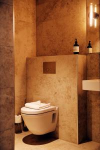 Ett badrum på Hotel Vyn