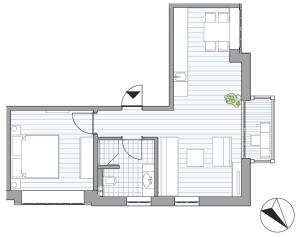 ein Haus auf einer hügeligen ersten Grundfläche in der Unterkunft Ferienwohnung "Brise" im Ostsee-Domizil Sandburg in Kühlungsborn + 6 Fotos