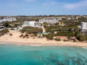 an aerial view of a beach and the ocean at Sanders Florida in Ayia Napa