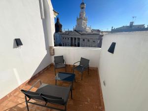 Balkon lub taras w obiekcie Penthouse La plaza en Cádiz Centro Grupo AC Gestion
