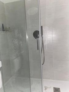 a shower with a glass door in a bathroom at LE DUNE SUL MARE in Castiglione della Pescaia