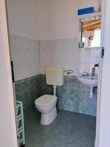 een badkamer met toilet en wastafel bij Robinson Ane in Gdinj +25 foto's