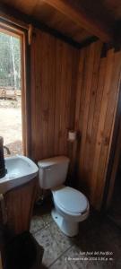 Koupelna v ubytování Cabaña en el Bosque de San José del Pacífico 4