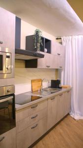 eine Küche mit einer Spüle und einer Arbeitsplatte in der Unterkunft Ars Nova in Cuneo