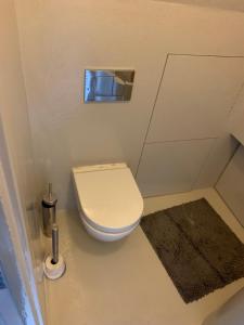ein kleines Bad mit WC und Teppich in der Unterkunft Van der Welle - Ndd in Amsterdam