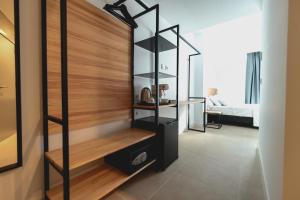 Кровать или кровати в номере HOTEL ALOVE