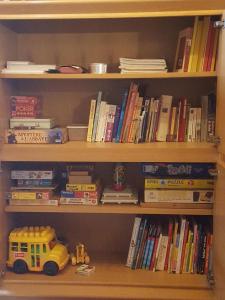 una estantería llena de libros en Susque8 en Izel