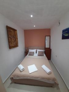 a bedroom with a large bed in a room at Becic Apartments in Ulcinj