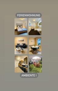 a collage of photos of a room at Ferienwohnung Ambiente in Klotten