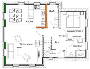 Půdorys ubytování Ferienhaus Urlaubsglück