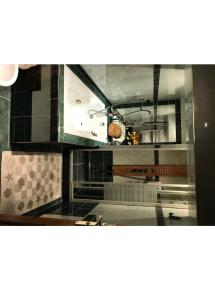 a kitchen with a stove top oven with a pie at R&eacute;sidence Le Galibier 3 66910 in Les Deux Alpes