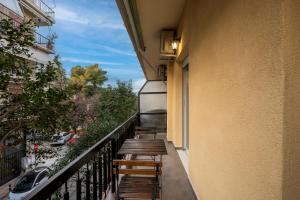 En balkong eller terrass på 200m from Metro Station & Near Acropolis Hill