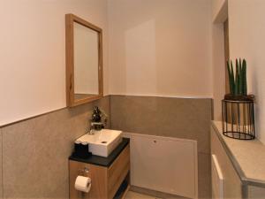 un baño con lavabo y espejo en Apartment Christine by Interhome, en Brixlegg