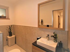 a bathroom with a sink and a mirror at Apartment Christine by Interhome in Brixlegg