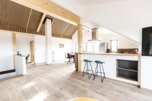 Η κουζίνα ή μικρή κουζίνα στο HEIMATEL - Ferienappartements Hochberg