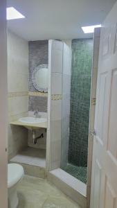 Chichiriviche的住宿－Apartamento tipo estudio，带淋浴和盥洗盆的浴室