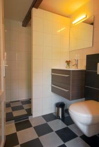 ein Bad mit einem WC und einem Waschbecken in der Unterkunft Bed and Breakfast Enkhuizen in Enkhuizen
