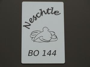 a sign with a picture of a turtle on it at Holiday Home Neschtle by Interhome in Wemding