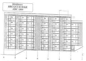 Plan piętra w obiekcie Résidence Bequi-rouge - Appartement 2 pièces 5 personnes, proche des pistes, au cœur de la station d’Arc 1800 dans le village des Villards MAE-1920
