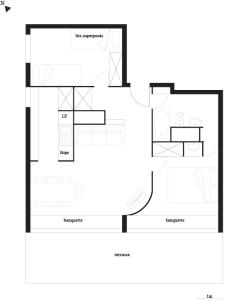Plan piętra w obiekcie Résidence Cascade - Appartement 3 pièces 7 personnes à Arc 1600 ski aux pieds et proche des commerces MAE-2014