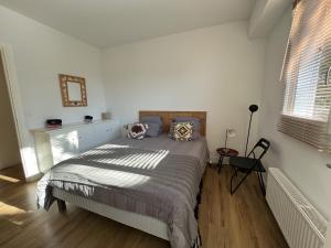 sypialnia z łóżkiem i poduszkami w obiekcie Superbe T2 avec balcon et parking, idéalement situé à Arcachon - FR-1-374-200 w Arcachon
