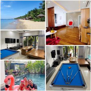 a collage of photos of a house with a pool at Tanthoi Villa Pool Center Near Hoian Oldtown in Hoi An