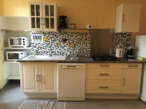 Kuchyň nebo kuchyňský kout v ubytování Appartement climatisé 1 à 4 personnes avec belle terrasse