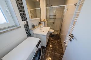Kúpeľňa v ubytovaní Ferienhaus Elias Nikola