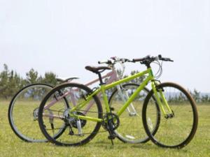 IrinoにあるNest West Garden Tosa Hotelの草原に駐輪した自転車2台
