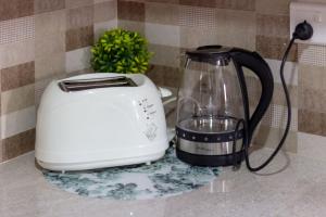 a blender sitting on a counter next to a toaster at Holiday Home Kalutara in Kalutara