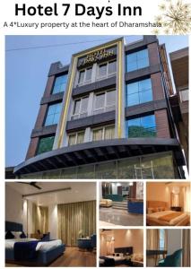 a collage of photos of a hotel days inn at Hotel 7 Days Inn Dharamshala in Dharamshala