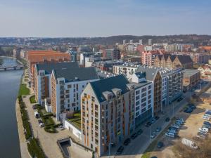 Výhľad na mesto Gdansk alebo výhľad na mesto priamo z apartmánu