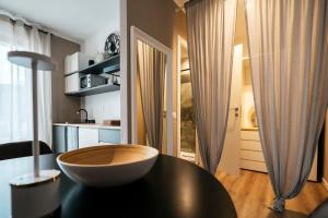 Kuchyň nebo kuchyňský kout v ubytování Mistral Apartments