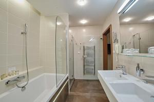 A bathroom at Hotel Turiec