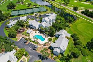 an aerial view of a resort with a pool at Newly Renovated Condo with Private Balcony! in Panama City Beach