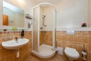 Koupelna v ubytování Hotel České Žleby