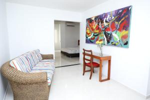 Χώρος καθιστικού στο Hotel Guane