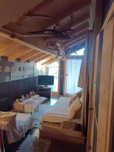 Postel nebo postele na pokoji v ubytování Chalet des secrets