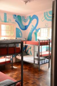 Un ou plusieurs lits superposés dans un hébergement de l'établissement AKKUI HOSTEL